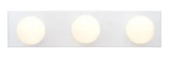 Westinghouse White 3 lights Incandescent Bathroom Bar Fixture Wall Mount