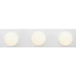 Westinghouse White 3 lights Incandescent Bathroom Bar Fixture Wall Mount