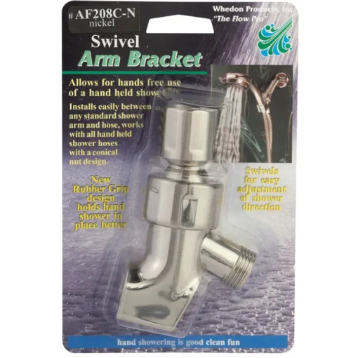 Whedon Brushed Nickel ABS Swivel Shower Arm Bracket