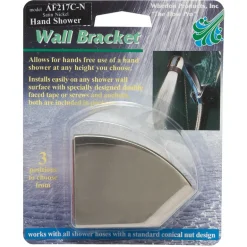 Whedon Brushed Nickel Plastic 2 in. Shower Wall Mount Bracket
