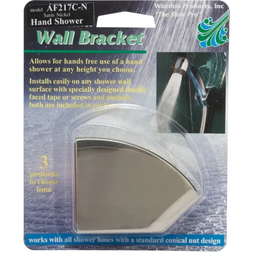 Whedon Brushed Nickel Plastic 2 in. Shower Wall Mount Bracket