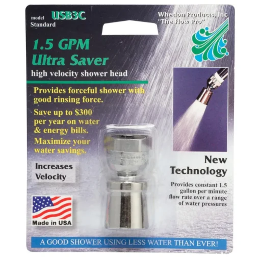 Whedon Chrome Brass 1 settings Showerhead 1.5 gpm