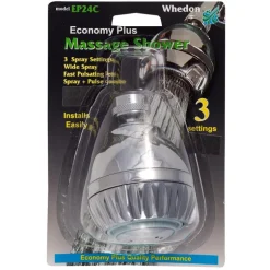 Whedon Chrome Plastic 3 settings Showerhead 1.75 gpm
