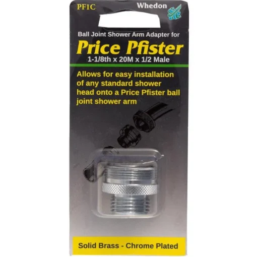 Whedon Pfister Chrome Plated Solid Brass Shower Arm Adapter 1-1/8 L x 1 H x 1-1/8 W in.