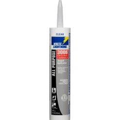 White Lightning 3006 Clear Siliconized Acrylic Caulk Sealant 10 oz. (Pack of 12)