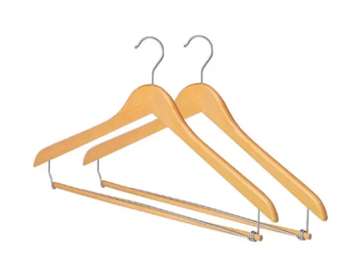 Whitmor 10-5/16 in. H x 2/3 in. W x 17-7/16 in. L Wood Brown Suit Hanger 2 pk