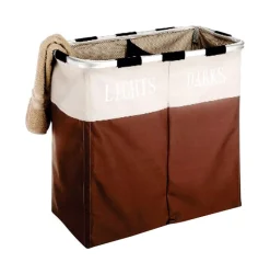 Whitmor Brown Polyester Collapsible Hamper