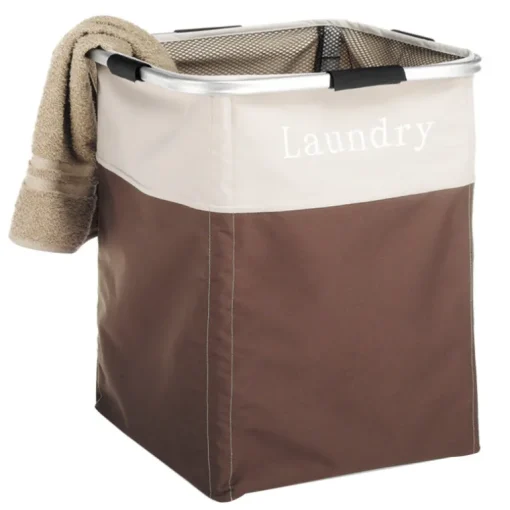 Whitmor Brown Polyester Collapsible Hamper