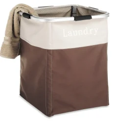 Whitmor Brown Polyester Collapsible Hamper