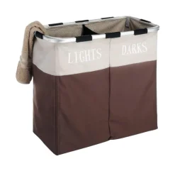 Whitmor Brown Polyester Collapsible Hamper