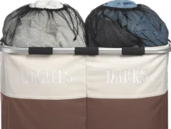 Whitmor Brown Polyester Collapsible Hamper
