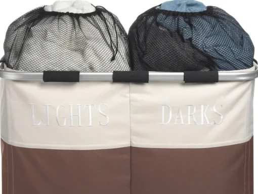 Whitmor Brown Polyester Collapsible Hamper
