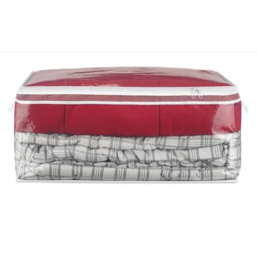 Whitmor Clear Flexible Zip Storage Tote
