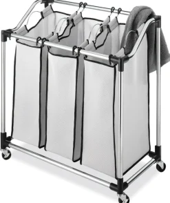 Whitmor Gray Duramesh Nylon Laundry Sorter