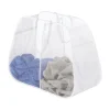 Whitmor Pop N' Fold White Duramesh Nylon Hamper