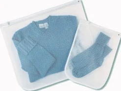 Whitmor White Mesh Fabric Collapsible Laundry Bag