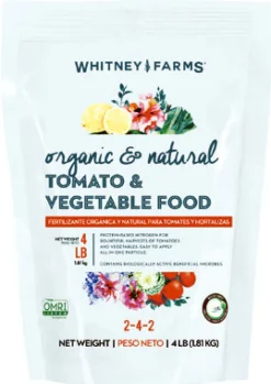 Whitney Farms 10101-10003 4 Lb Organic & Natural Tomato & Vegetable Food 2-4-2