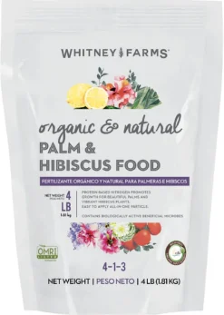 Whitney Farms 10101-10009 4 Lb Organic & Natural Palm & Hibiscus Food 4-1-3