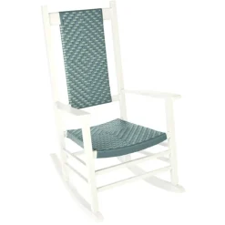 WICKER ROCKER KNLLWD WHT