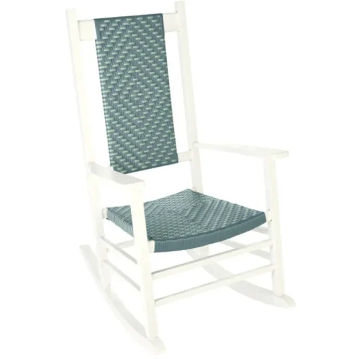 WICKER ROCKER KNLLWD WHT