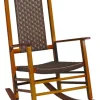 WICKER ROCKER NATRL/BRWN