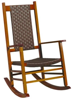 WICKER ROCKER NATRL/BRWN