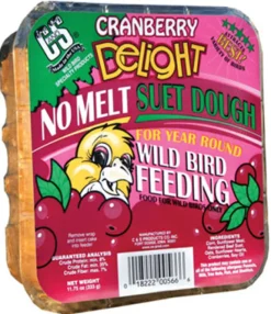 Wild Bird Suet Dough Cake, Cranberry Delight, 11.75-oz.