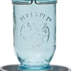 Wild Bird Waterer, Antique Blue Mason Jar