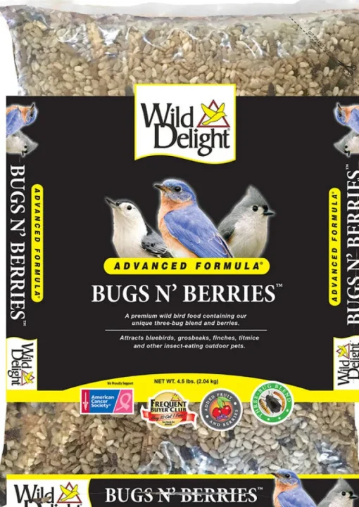 Wild Delight Bugs N' Berries Assorted Species Safflower Seeds Wild Bird Food 4.5 lb