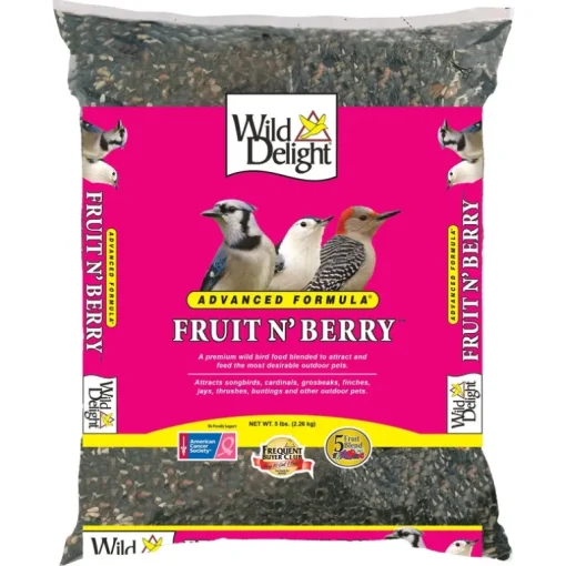 Wild Delight Fruit N Berry Assorted Species Sunflower Seeds Wild Bird Food 5 lb