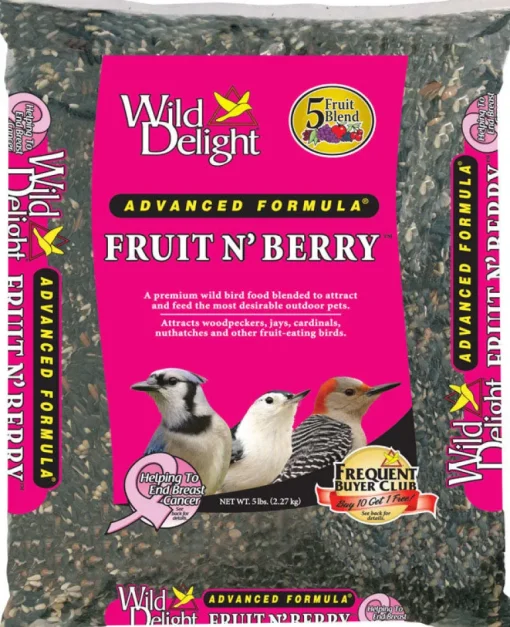 Wild Delight Fruit N Berry Assorted Species Sunflower Seeds Wild Bird Food 5 lb
