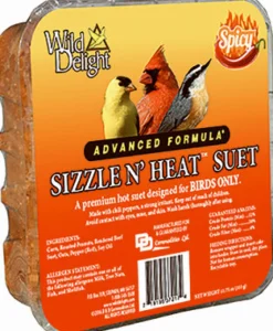 Wild Delight Sizzle N Heat Songbird Wild Bird Food Beef Suet 11.75 oz. (Pack of 12)