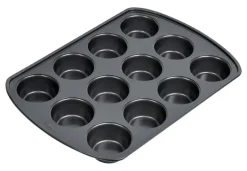 Wilton 15 In. W X 10.5 In. L Muffin Pan Gray
