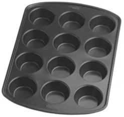 Wilton 15 In. W X 10.5 In. L Muffin Pan Gray