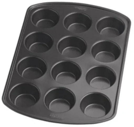 Wilton 15 In. W X 10.5 In. L Muffin Pan Gray