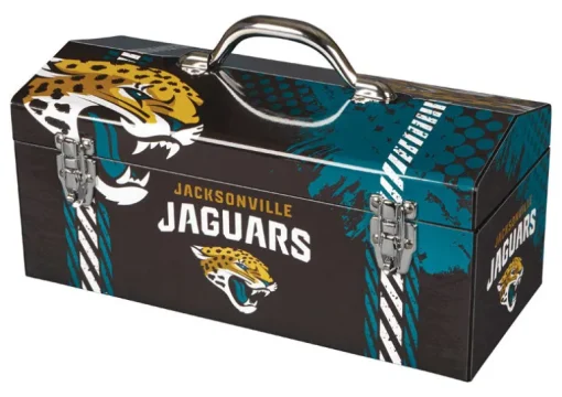 Windco 16.25 in. Jacksonville Jaguars Art Deco Tool Box Multicolored