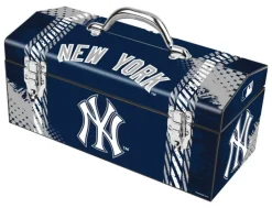 Windco 16.25 in. New York Yankees Art Deco Tool Box Blue/Gray
