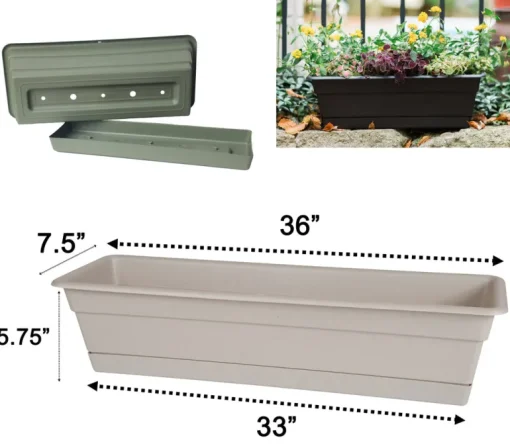 WINDOW BOX GRN 24"