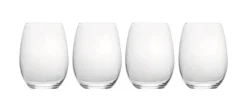 WINE GLS STMLS CLR 4PK