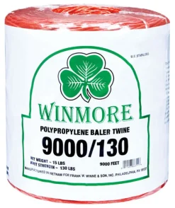 Winmore Orange UV Stabilized Poly Twine 9000 L ft. for Bailing Small Square 130 lbs. Load Capacity