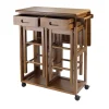 Winsome Wood 39330 29.61 X 29.13 X 32.76 Teak Suzanne Space Saver 3 Piece Set