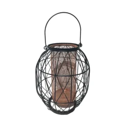 WIRE LANTERN BLK/CPR 10"