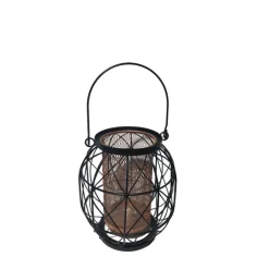 WIRE LANTERN BLK/CPR 7"