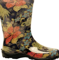 Women's Rubber Boot, Tall Midsummer Black Print, Size 9