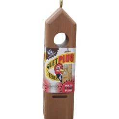 Wooden Suet Plug Feeder