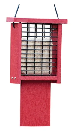 Woodlink Going Green Wild Bird 1 lb Plastic/Wire Tail-prop Suet Bird Feeder 2 ports