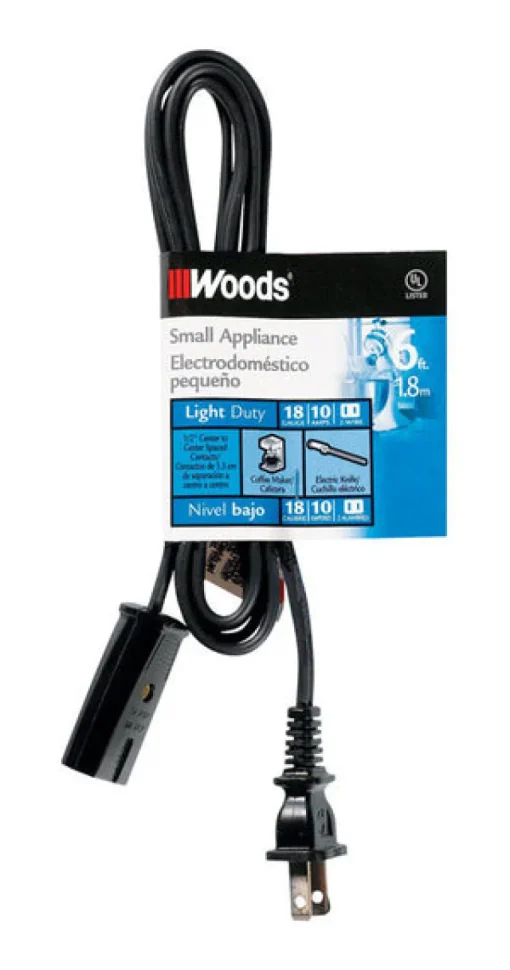 Woods 294 18/2 HPN 125V Small Appliance Cord 6 L ft.