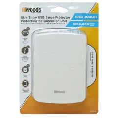 Woods 15 amps 120 V White USB Surge Tap 1 pk