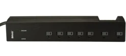 Woods 41601-88-11 7-Outlet 1250 Joules Black Surge Protector With 10' Cord