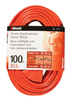 Woods 14/3 SJTW 300 V 100 ft. L Power Cord